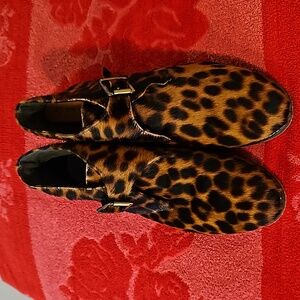Johnston & Murphy leopard skin booties